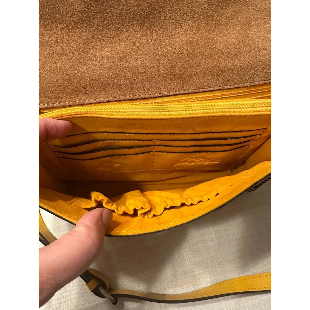 Patricia Nash 10th Anniversary Goldenrod Tooled Leather Crossbody P668353